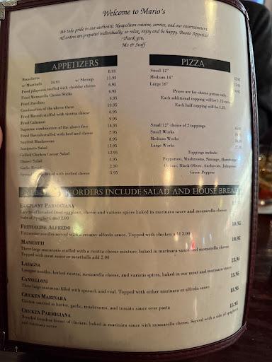 Mario's Italian Restaurant Menu image 9